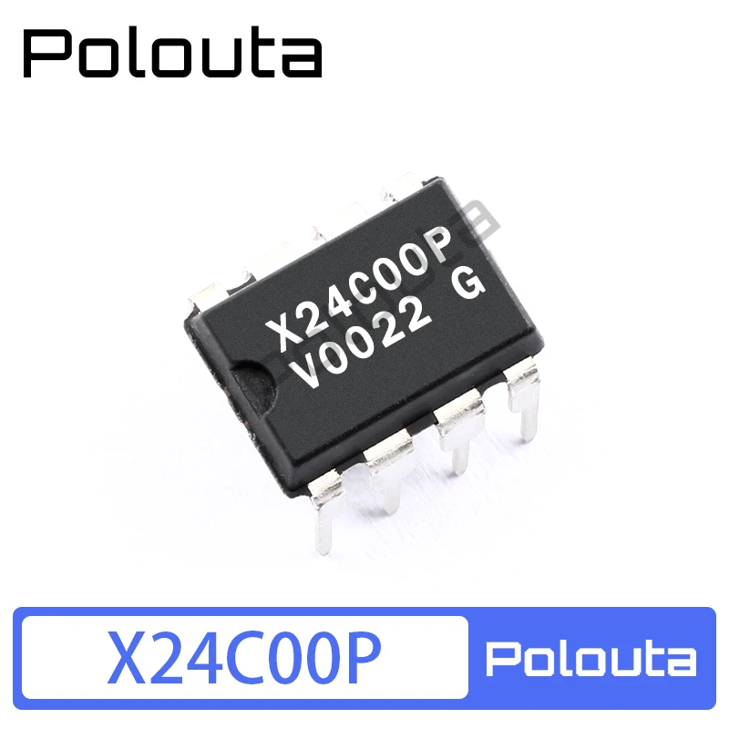 6 Pcs/Set Polouta X24C00P X24C00 Serial E2PROM In-line IC Chip DIY Acoustic Components Kits Arduino Nano Integrated Circuit
