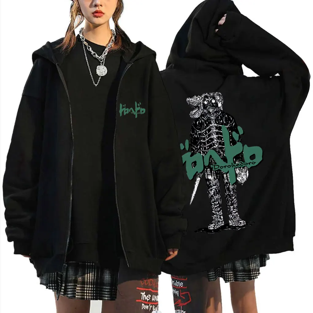 

Anime Dorohedoro Kaiman Zipper Hoodie Men Women Cosplay Gothic Manga Rock Streetwear Unisex Casual Fleece Cotton Zip Up Jacket