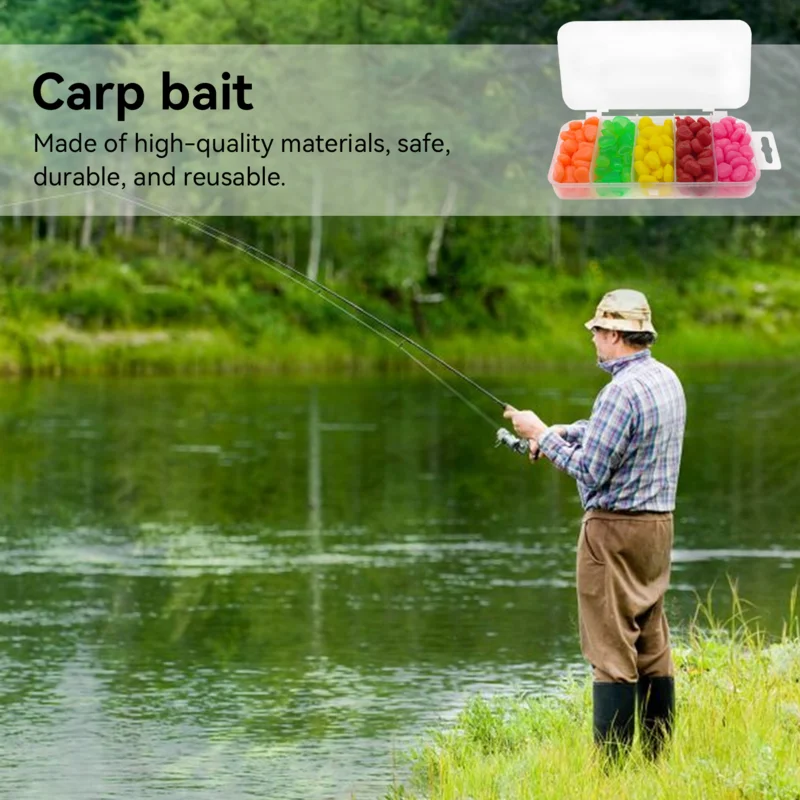 Corn Fishing Bait 200pcs Fishing Lure Carp Lures Artificial Corn Floating Carp Baits 5 Colors Simulation Baits Corn Carp Bait