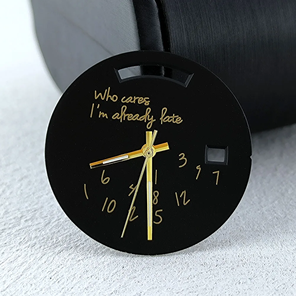 Quadrante Miyota8285 da 31 mm Logo personalizzato Quadrante nero No quadrante luminoso adatto per accessori per orologi con movimento Miyota 8285