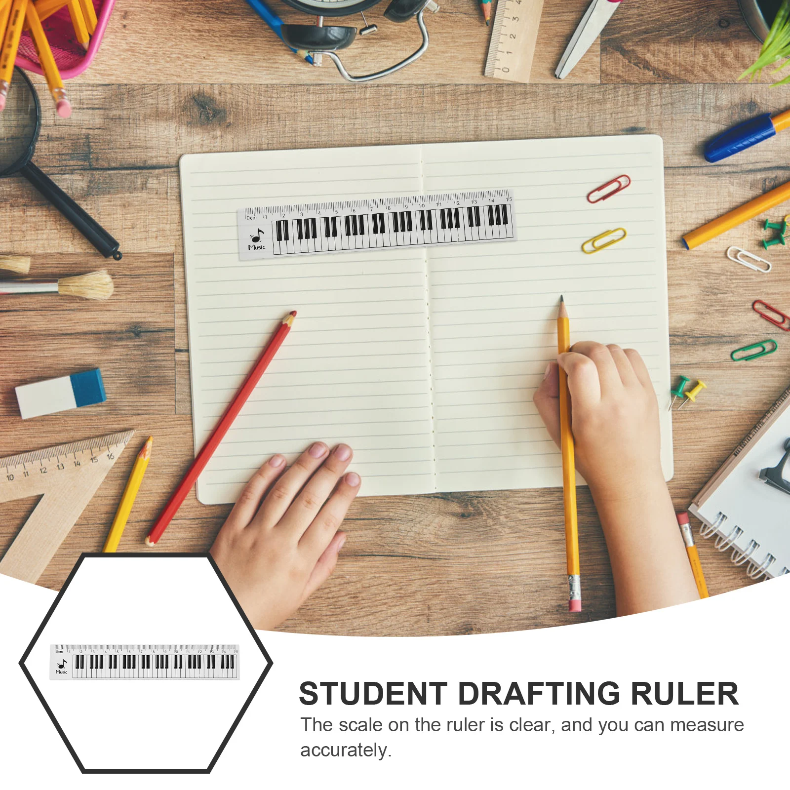 

Music Straight Ruler Professional Drafting Tool Multipurpose Student Drawing Tool Architecture Engineering Measuring Set