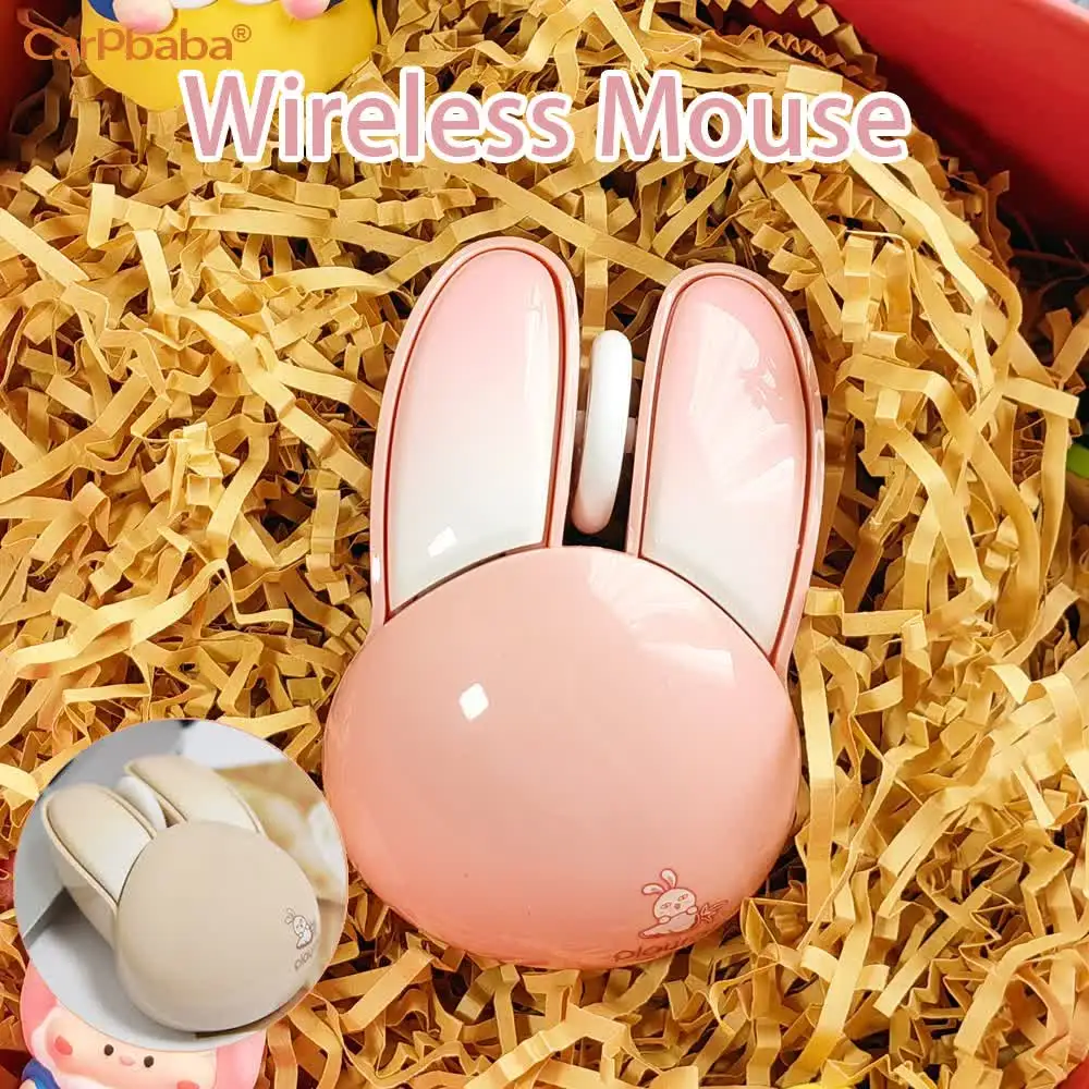 Cute Little Rabbit Bluetooth 2.4G Wireless Mouse Silent Ergonomic DPI Up 1600 Mute Button Small For Girl Macbook Laptop Office