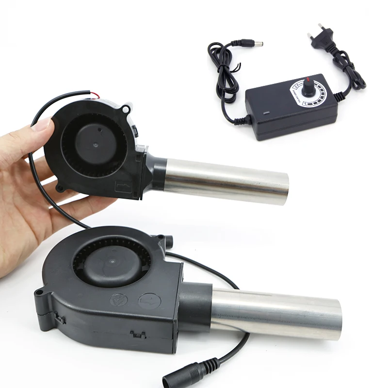7533 9730 220V Kipas BBQ Mesin Ledakan Blower Kecil dengan Alat Memasak Kecepatan Dapat Disesuaikan Pengumpul Udara Steker US/EU Barbekyu Genggam