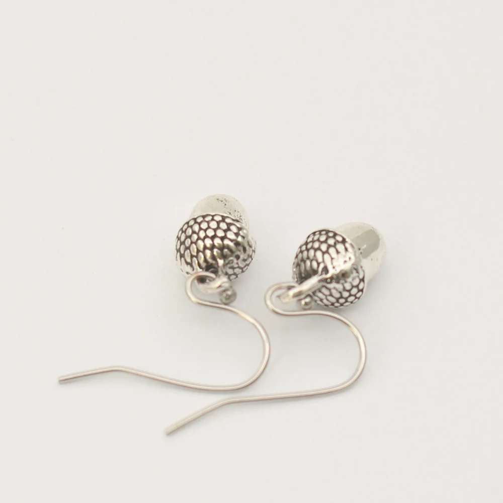 Acorn Earrings, acorn Jewelry. delicate nature strength symbol everyday jewelry. Oak Nut Earrings gift for her view 6