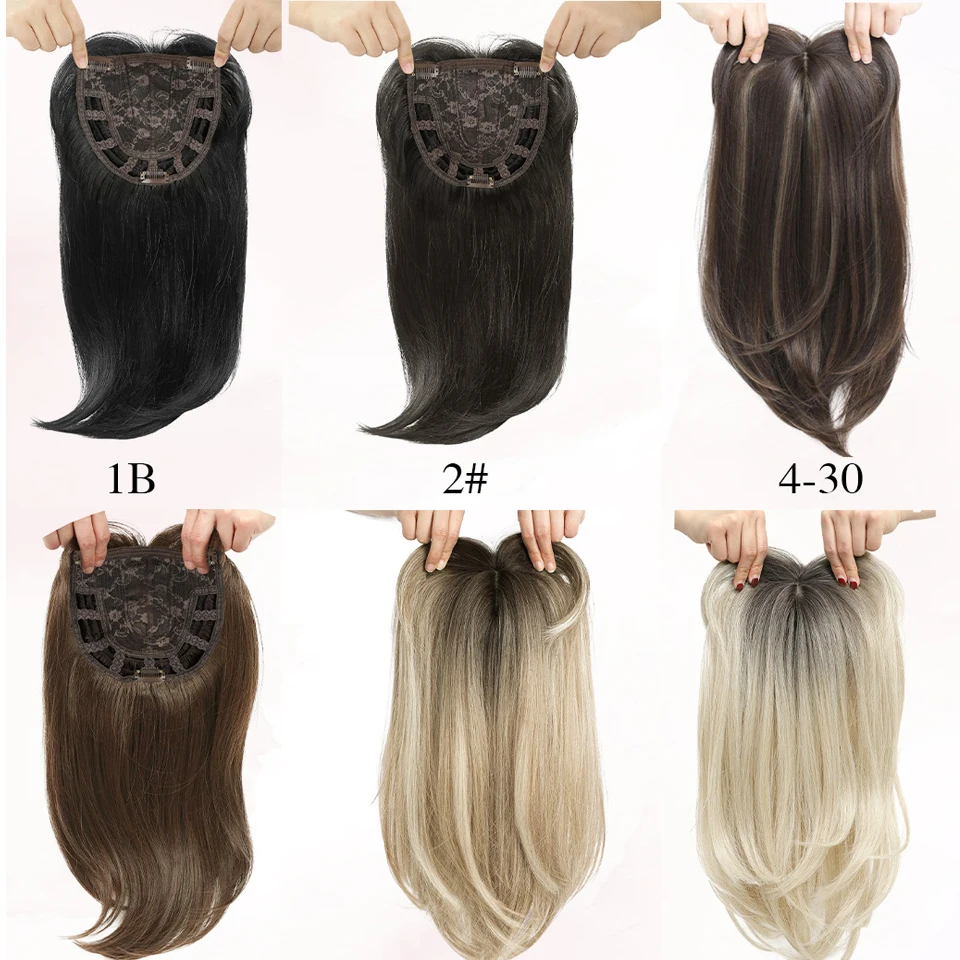 18 Inch Long Layered Topper,Hair Toppers for Women with Thinning Hair,Add Volume Synthetic Wiglets,Top Head Clip In Hair Piece