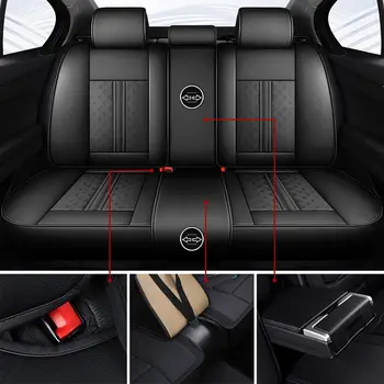 汽車座椅套全套PU皮革材質,適用於賓士C級、E級、A級、GLC、GLA、GLE、EQC等車型,汽車座椅保護套 8 最佳銷售 賓士E級真皮座椅套 - №5