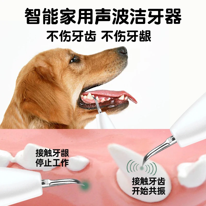 

Dog calculus remover Pet ultrasonic scrubber Cat tooth cleaning tool Dental scrubber