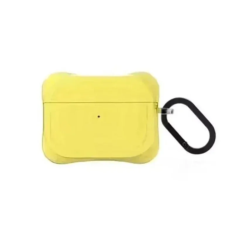 블랙 퍼플 레드 옐로우 화이트 핑크 블루 그린 리플 실리콘 케이스 AirPods 3 Pro Pro2 이어 버드 케이스 커버 (후크 포함)