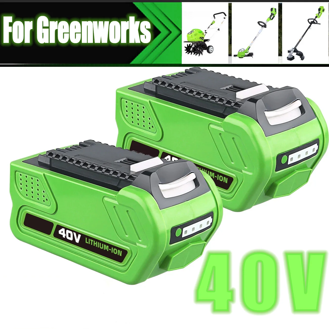 6.0Ah pour Greenworks 40V batterie pour GreenWorks 29472 29462 25322 24252 29727 29717 G-MAX tondeuse à gazon outils électriques batterie