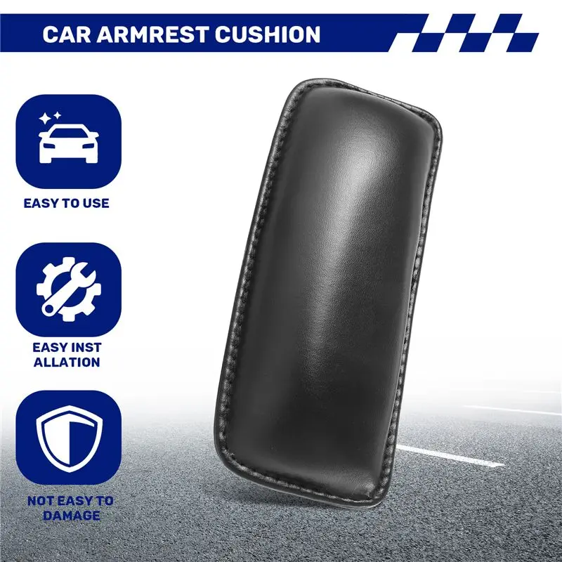 Top-Rated Universal Car Armrest Cushion Automotive Soft Leather Center Console Knee Pad Door Armrest Elbow Pad Comfort Pillow