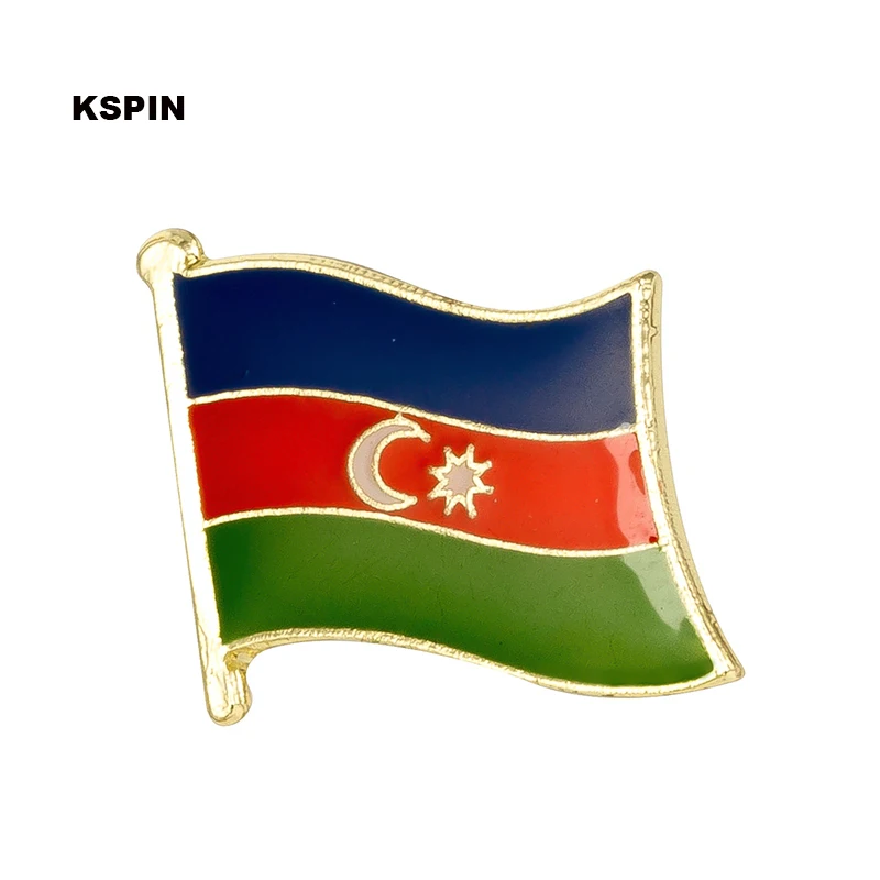 Azerbaijan Flag Badge Brooch Natinal Lapel Pins Flag Lapel Pins Country Flag Badge