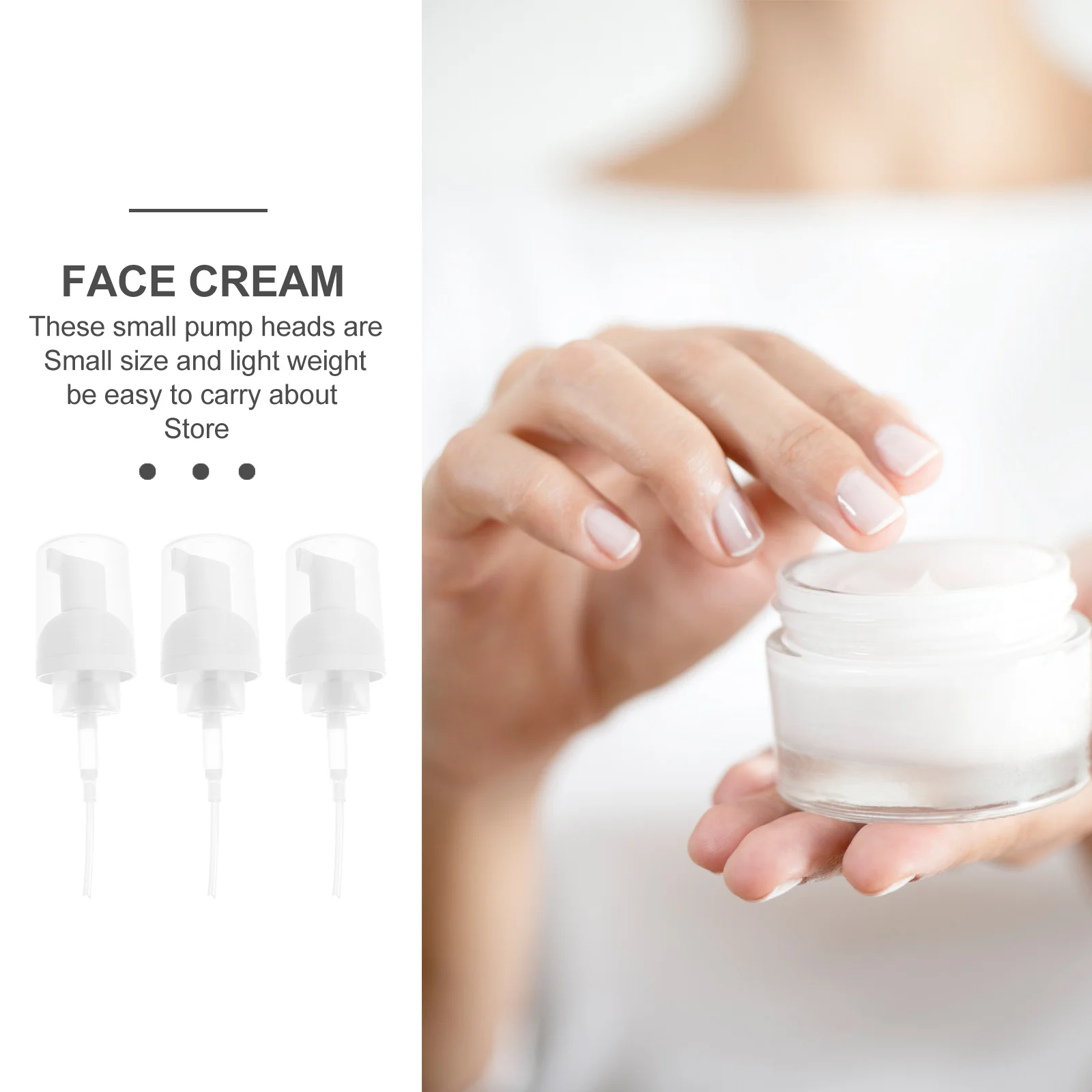 

3Pcs Bottle Pump Head Foam Press Type Replacement for Lotion Shampoo Soap Shower Gel Pump Nozzle Accessory Soap Dispenser Pumps