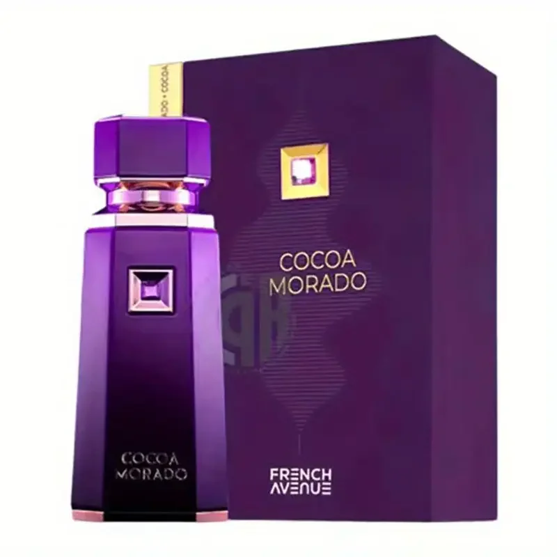 Perfume de lujo French Avenue: elegante embalaje de regalo, líquido/cocha MORADOBRUN, aroma de almizcle y floral, fragancia unisex para hombres