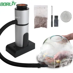 BORUiT Portable Food Cold Smoke Generator Molecular Cuisine Smoking Gun Meat Smokehouse Cooking for Kitchen Grill Smoker Wood