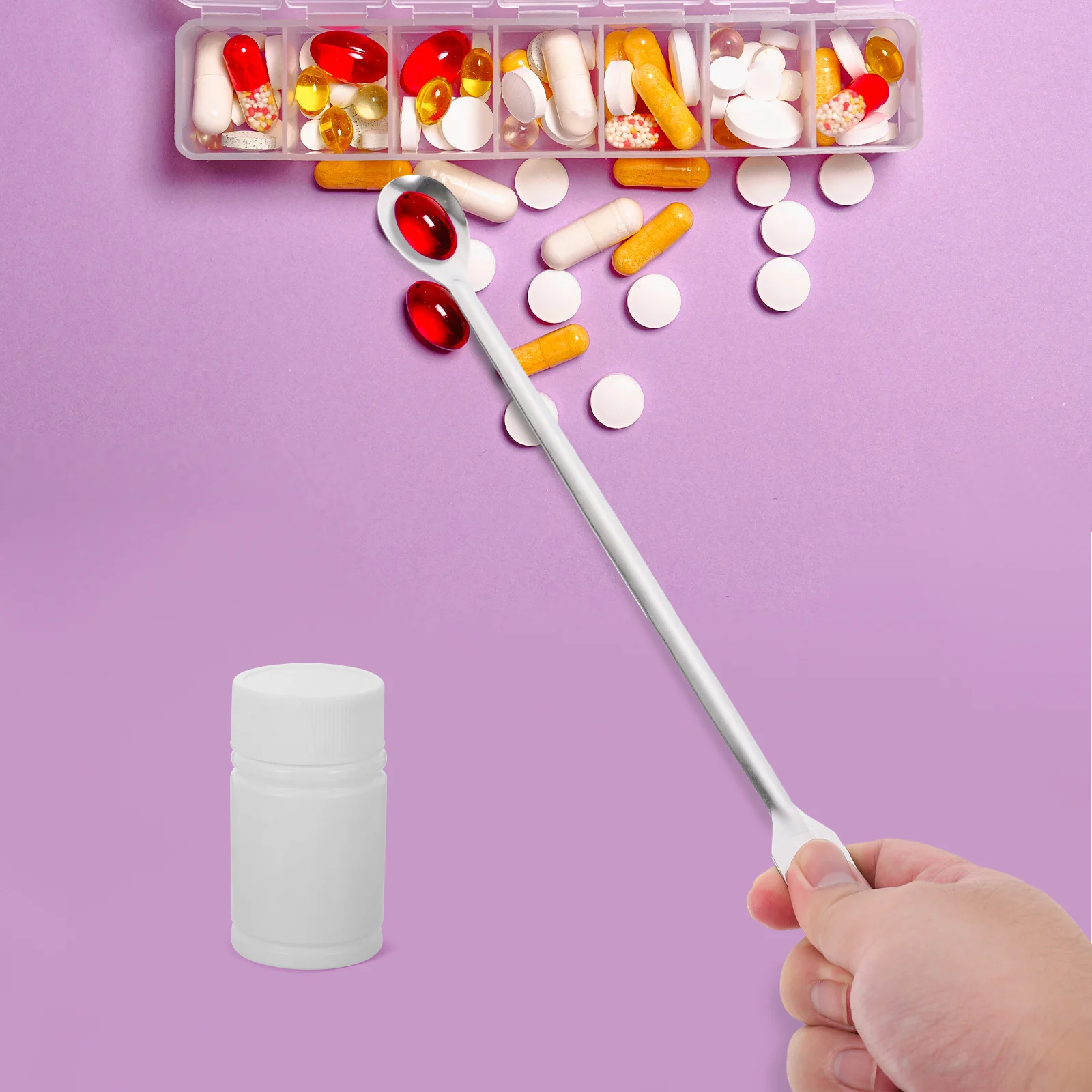 12 HDPE زجاجات صلبة 30 مللي تخزين حبوب منع الحمل البلاستيكية حاويات الطب الفارغة قابلة لإعادة الاستخدام السفر غطاء برغي صغير مضاد للتسرب #1