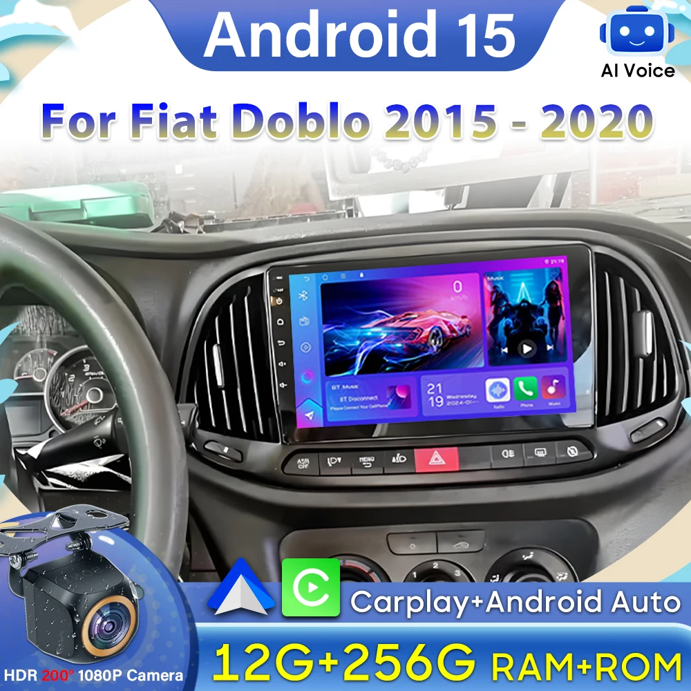 

Carplay Android Auto For Fiat Doblo 2015 2016 2017 2018 2019 2020 Video Car Monitor GPS Navigation Car Radio Autoradio DSP GPS
