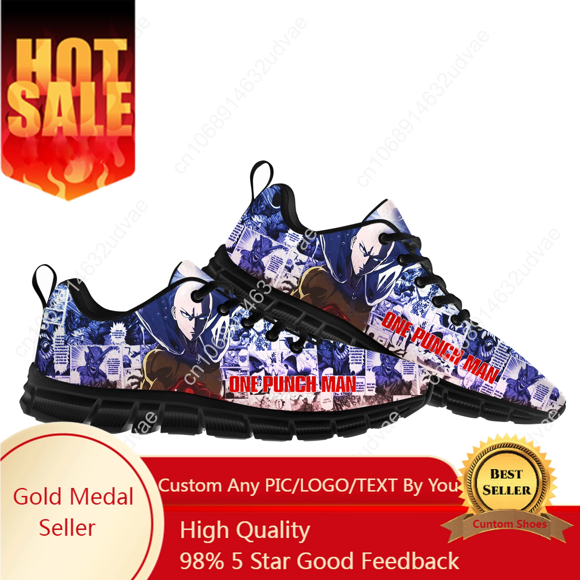 

One Punch Man Mens Womens Teenager Kids Children Customized Sneakers DIY Casual Tailor-Made Shoe High Quality Sports Shoes