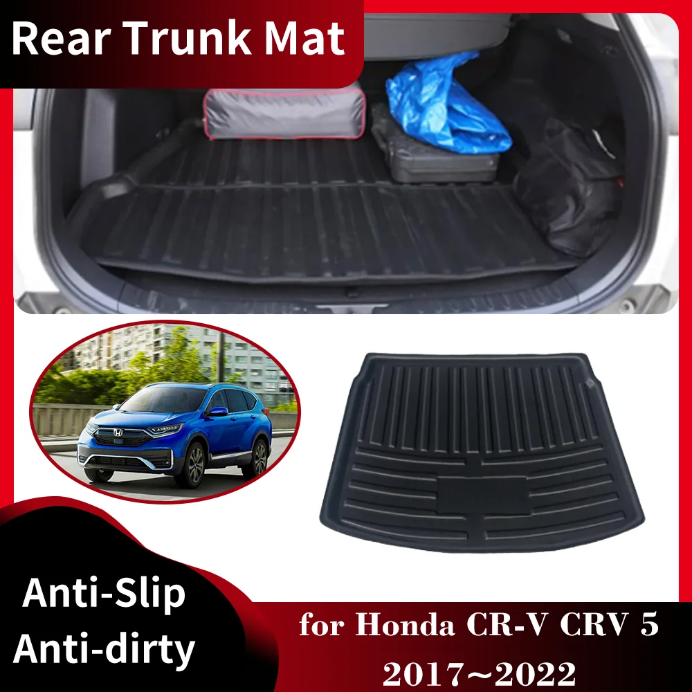 

Rear Trunk Mat for Honda CR-V CRV 5 Hybrid 2017~2022 Luggage Liner Tray Waterproof Floor Pad Space Boot Carg Cover Accessories