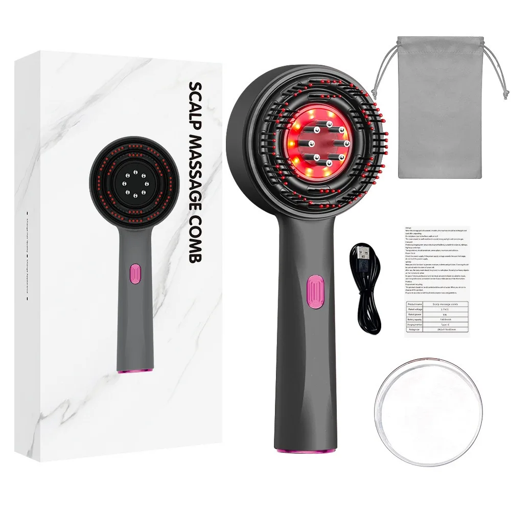 

New Hair Care Scalp Massage Comb Anti-Hair Loss Infrared Light Head Massager Type-C Hair Oil Applicator hair comb hair tools