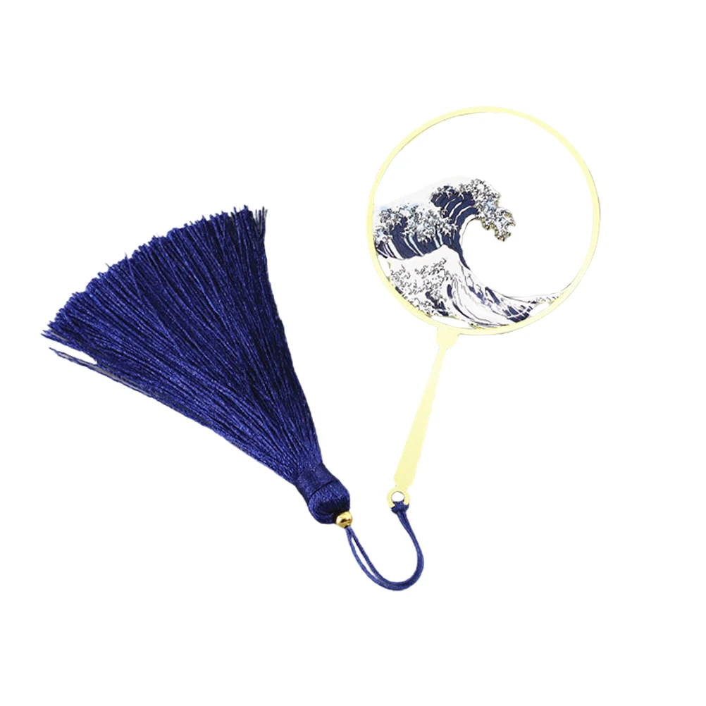 1 шт., подвесная закладка с кисточкой и морской волной, закладки, карты из океанского сплава, универсальный подарок на выпускной, декоративное моделирование панды