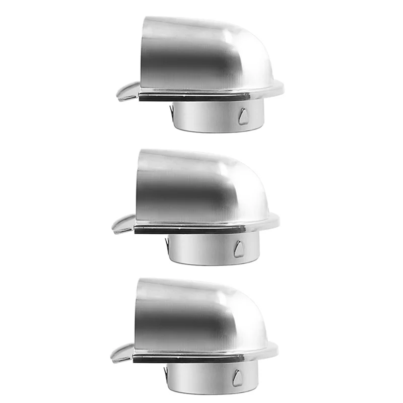 

AA49 3Pcs 6Inch 150Mm Waterproof Stainless Steel Vent Vent Hood Anti-Corrosion Exhaust Extractor For Wall Air Outlet Cover,A