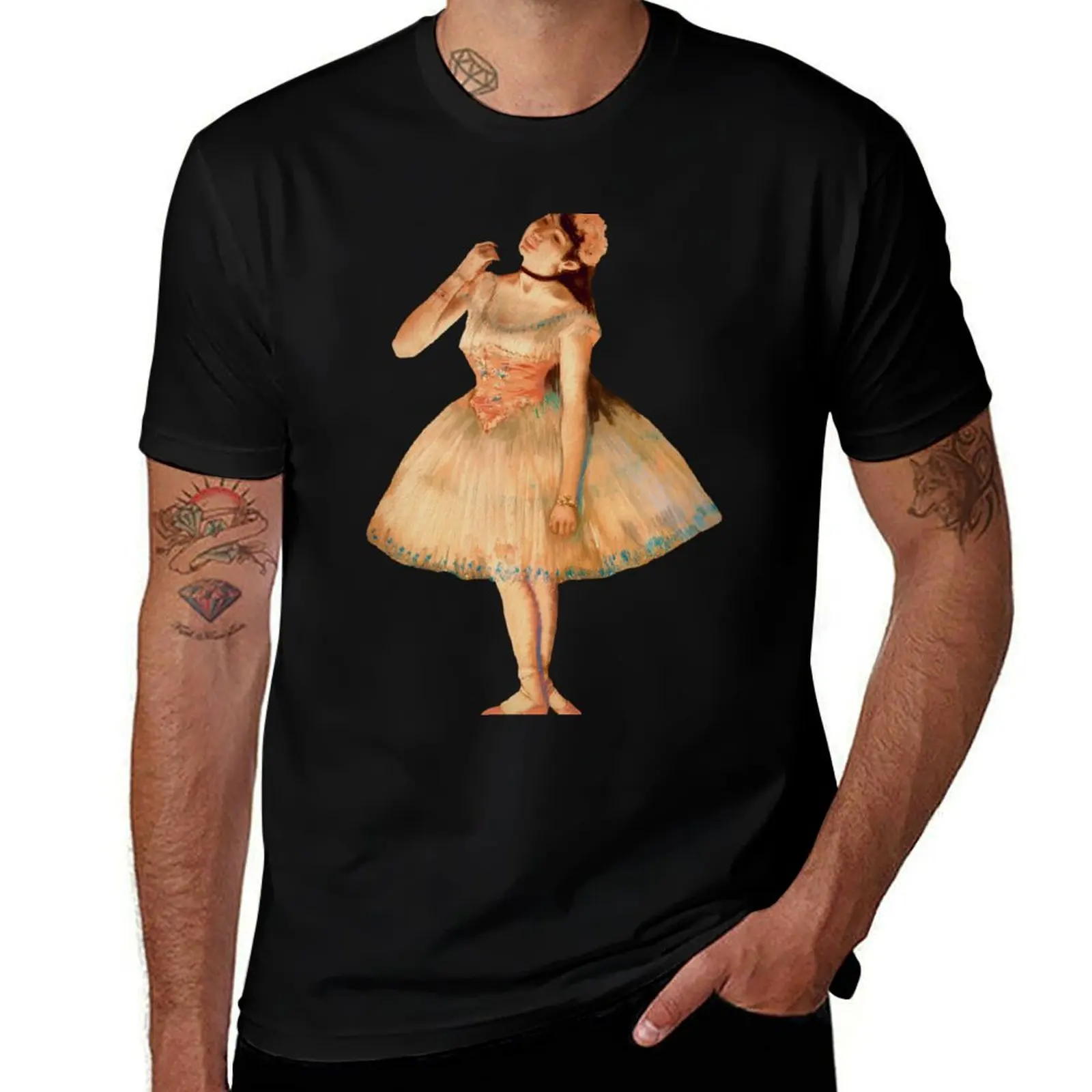 A piece of a picture The Star by Edgar Degas 1881. Digital Replica T-Shirt Outdoor Sports Short Sleeve Top