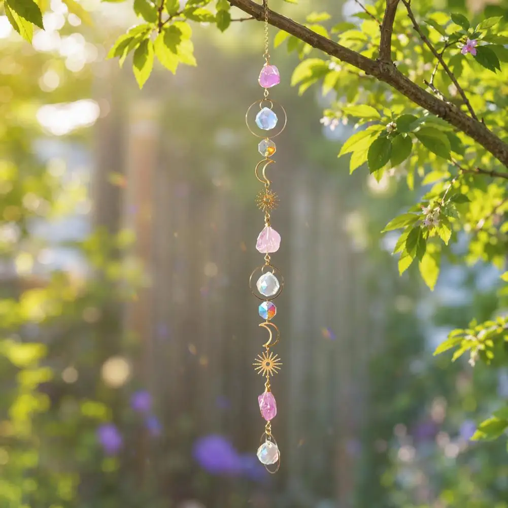 Elegant Hanging Ornament Crystal Prism Suncatcher Window Decor Rainbow Maker Pendant Glass Ornament Hanging for Valentine's