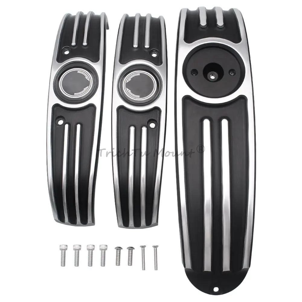 Motorcycle Cylinder Head Protector Engine Housing Trim Black With Sliver Cover For BMW R18/R18 Transcontinental 2021-2024