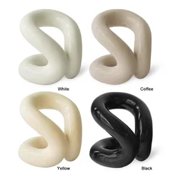 Ceramic Pen Holder Minimalist Design Rope Knot Creative Storage Shelf Toothbrush Stand for Bathroom Vanity and Countertops Decor