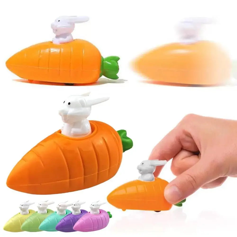 

Carrot Rabbit Pull Back Toy Driven By Rabbit Friction Powered Animal Vehicles Plastic Go Back And Forth Toys For Children