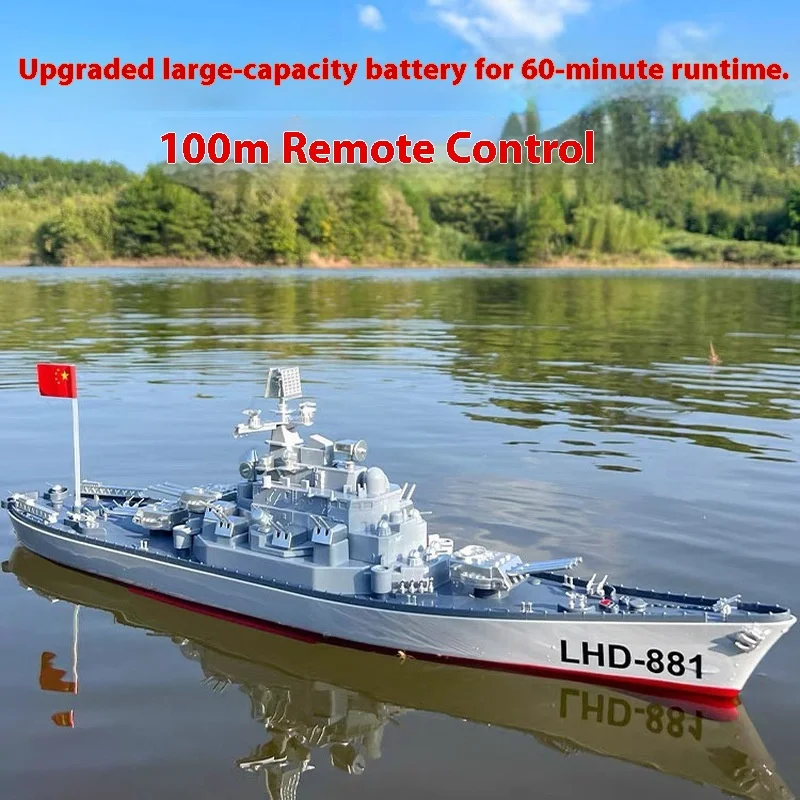Large Size Electric Remote Control Military Ship Submersible Model Children's Water Toy Simulation Aircraft Carrier New Warship
