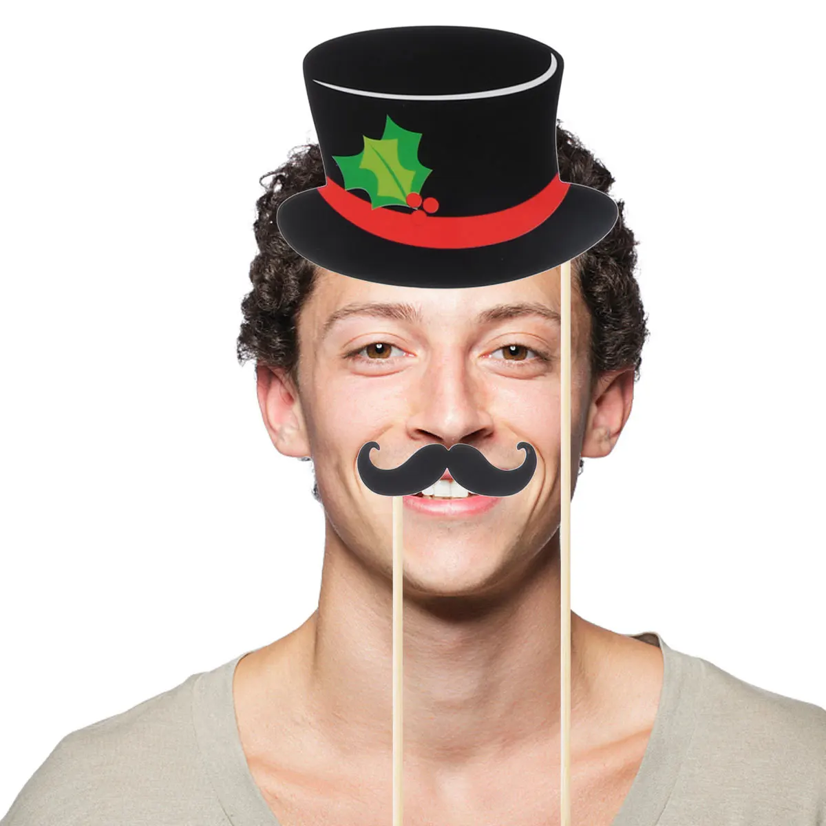 

20pcs Christmas Photo Set Accessories Holiday Decoration For Selfie Booth Photography Frame Props Diy Cake