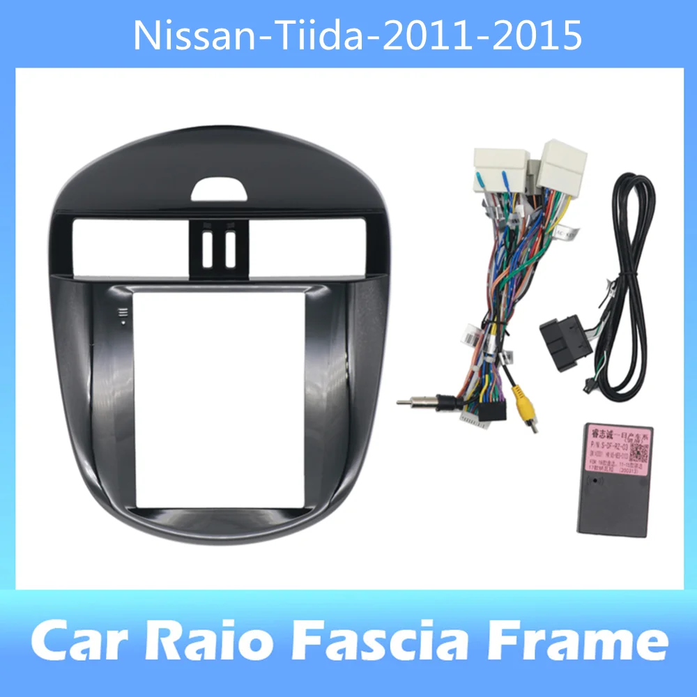 9.7-inch 2din Car Radio Dashboard For Nissan-Tiida-2011-2015 Stereo Panel, For Teyes Car Panel With Dual Din CD DVD Frame