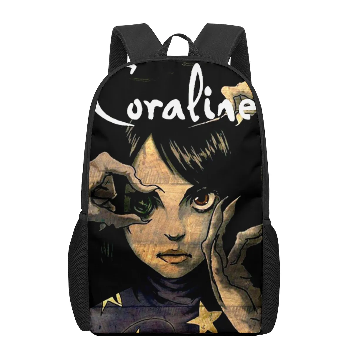 Coraline the Secret Door 3D Pattern School Bag for Children Girls Boys Casual Book Bags Kids Backpack Boys Girls Schoolbags Bagp