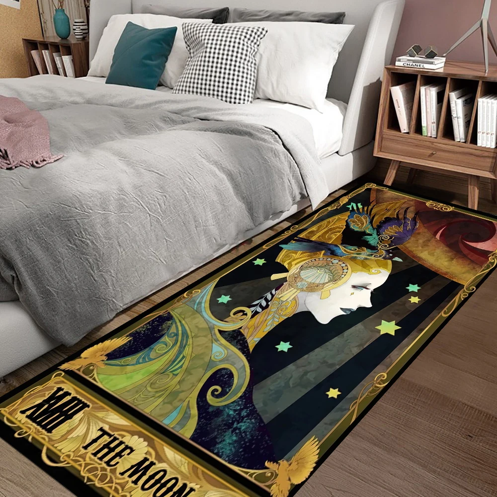 Tarot Card Rug Western Witch Style Carpet Entrance Doormats Floor Mats Living Room Home Corridor Bedroom Decor Aesthetics Tapis