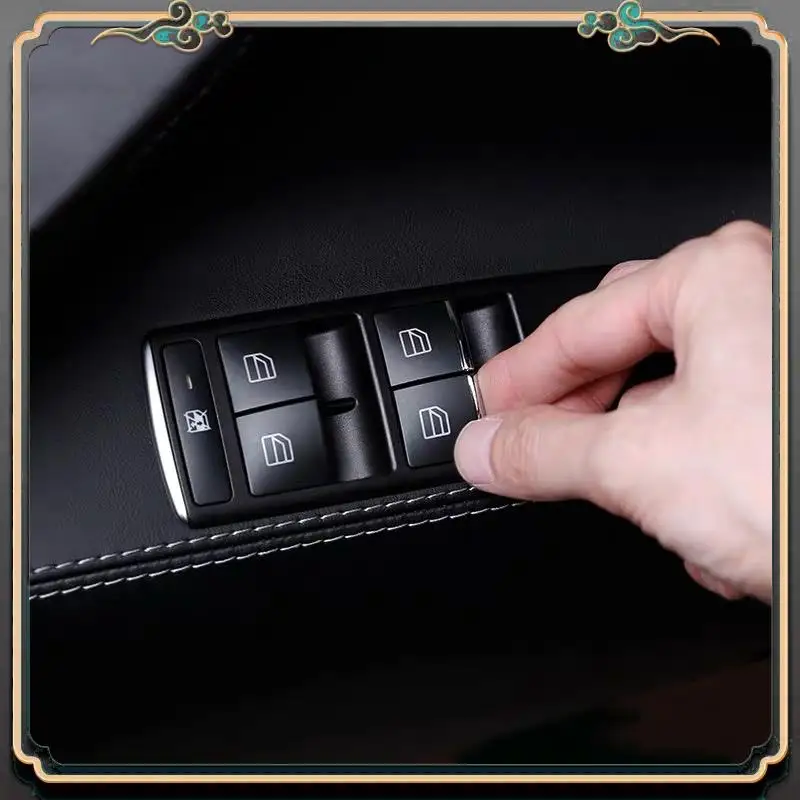 

M45K-7PCS Car Chrome Interior Door Switch Styling Trims For Tesla Model S / X Accessories