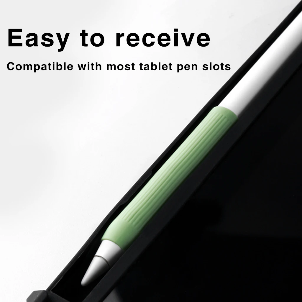 Suporte de aperto de lápis de silicone 1x para apple pencil 1st e 2nd gen ar. 9 "2020, 10.2, 9.7, .5/ 11/12.9/9.7, 2019/2018 lápis