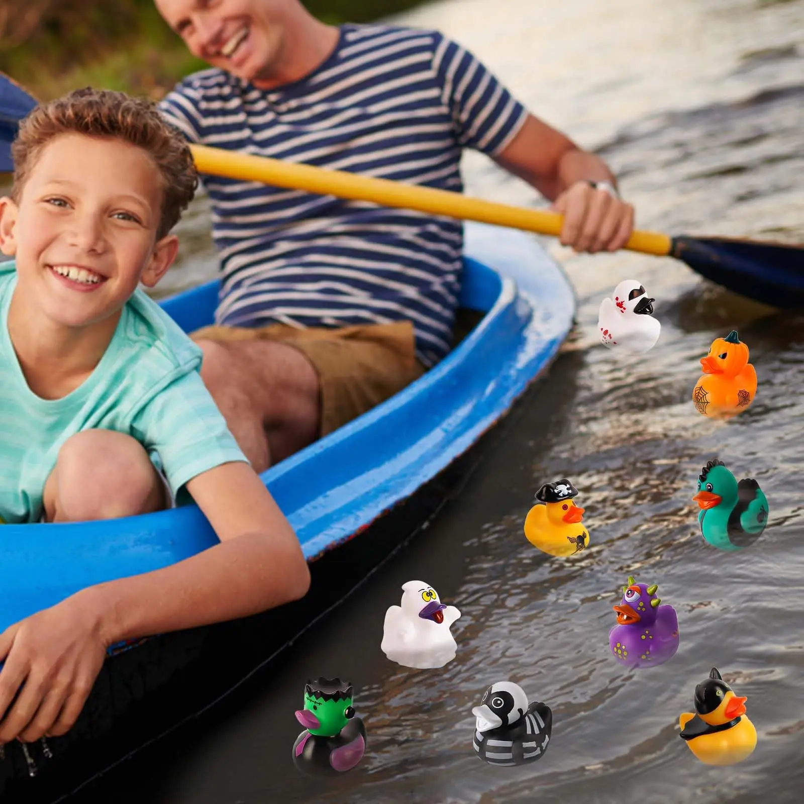 Jouets de canard en caoutchouc fantaisie pour Halloween, DLIGHTfor Jeeps, divers personnages, 2 pièces, 6/12 pièces