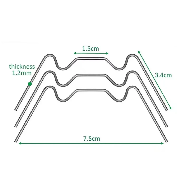 100PCS W-type Greenhouse Glazing Clips for Greenhouse Door And Window Weatherproof Board Greenhouse Maintenance Garden Kit