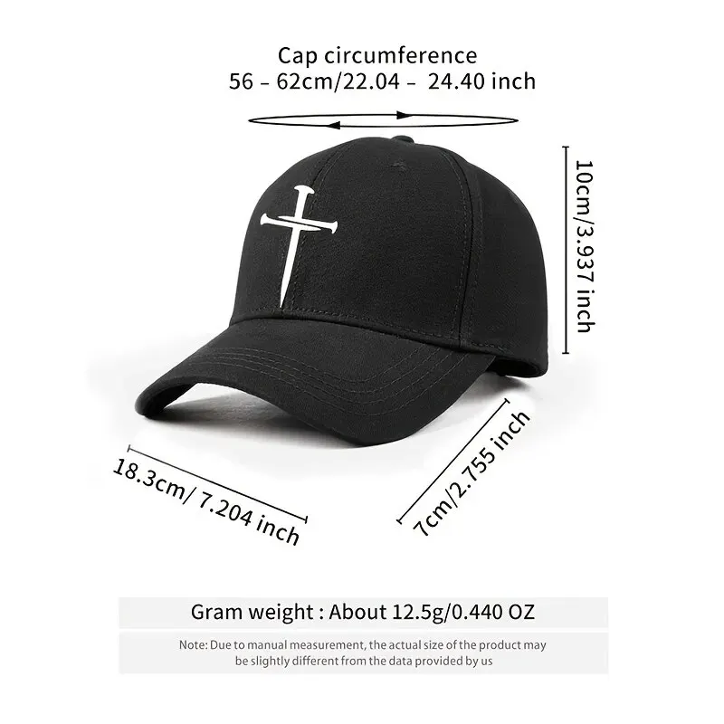 1pc Unisex Sunshade Breathable Casual Baseball Cap With Nail Cross Pattern For Outdoor Sport