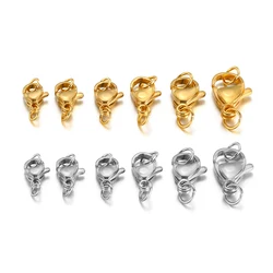 25Pcs Stainless Steel Lobster Clasps Jump Rings Hooks Connector Bracelet Necklace Chains DIY Jewelry Making Findings Supplies