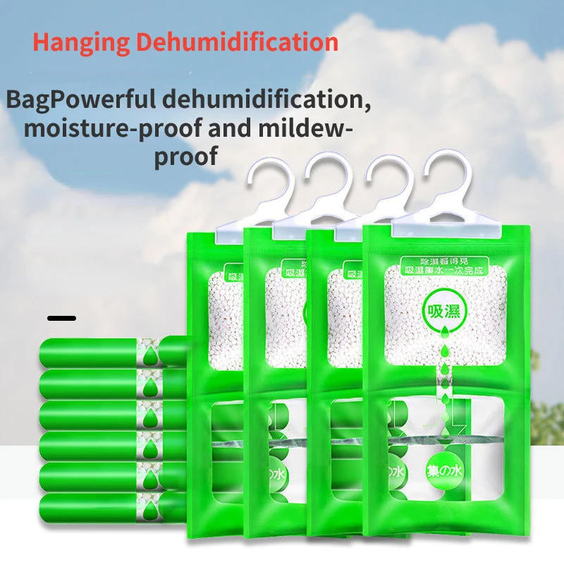 

With Hook Desiccant Moisture Absorption Mildew Drying Bag Hanging Wardrobe Dehumidification Bag Wardrobe Dehumidifier