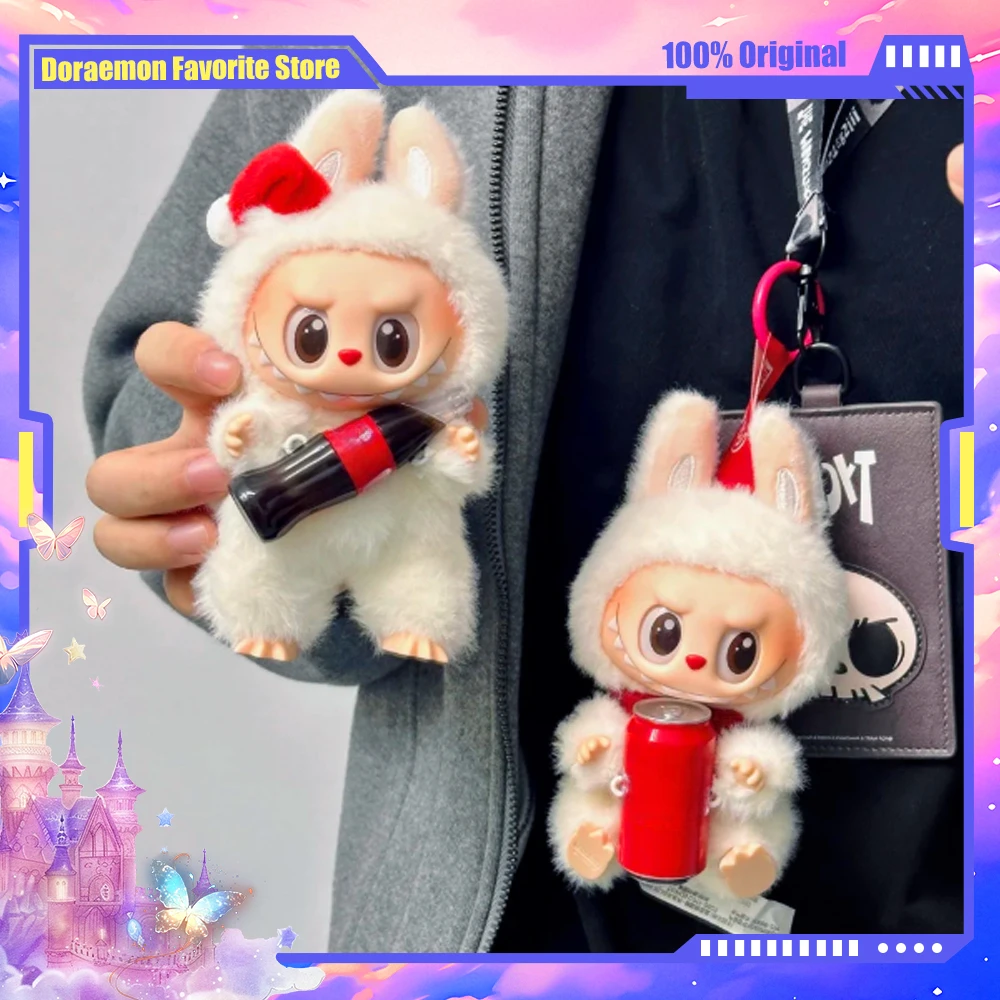 

[In Stock] Genuine The Monsters Coca Cola Series Vinyl Action Figure Face Doll Labubu Keychain Pendant Decoration Christmas Gift