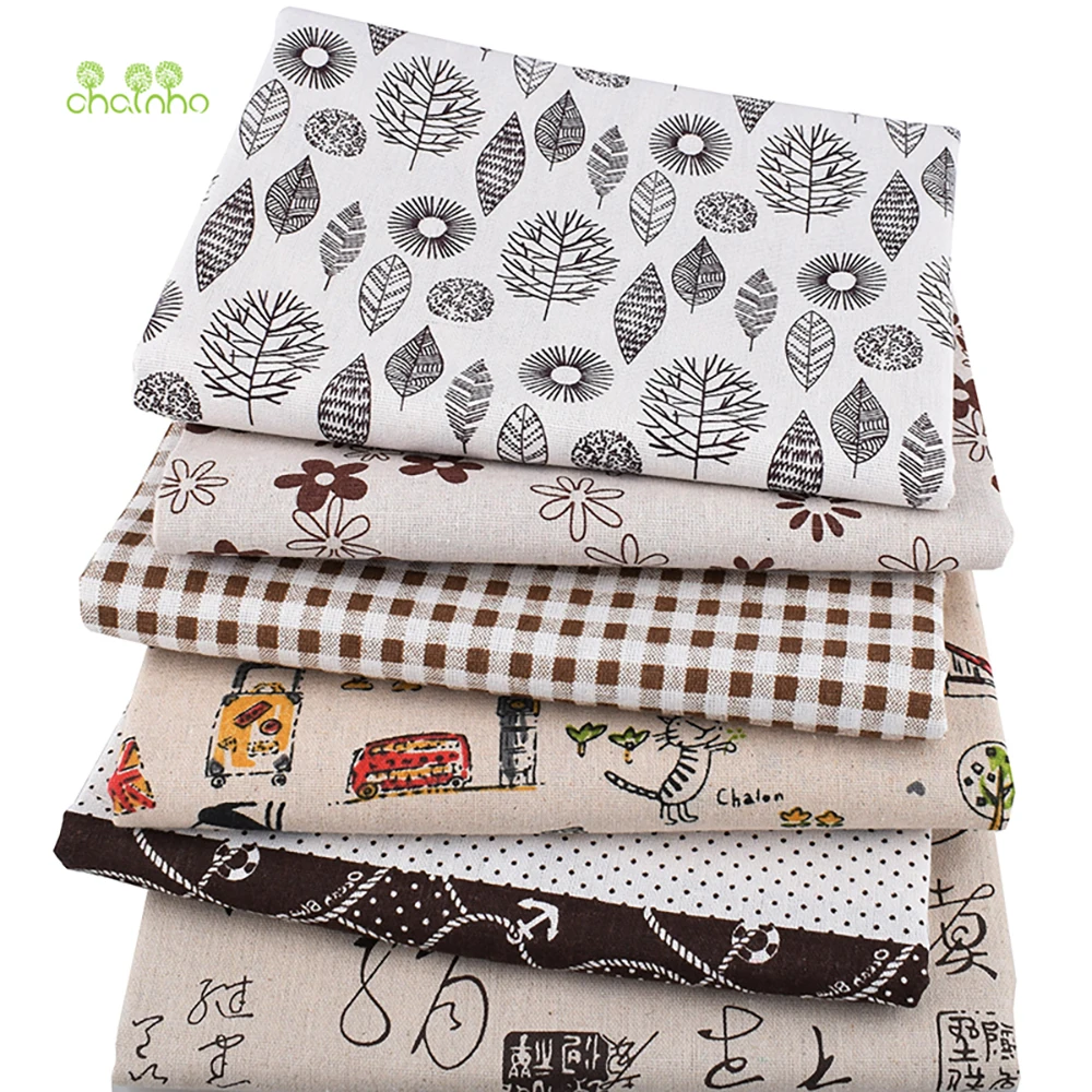 Chainho,Printed Cotton Linen Fabric,DIY Sewing & Quilting Material,For Sofa,Table Cloth,Curtain,Bag,Cushion,Furniture Cover CL02