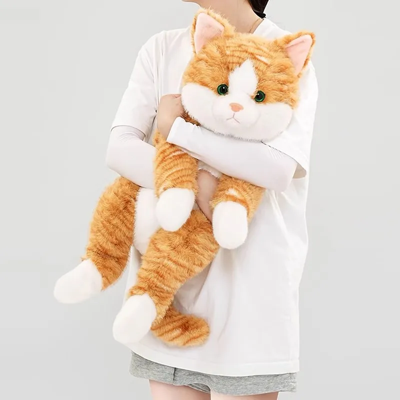 Cute Simulation Cat Plush Doll Children Accompany Hug Sleeping Doll Girl Birthday Christmas Gift 26inch 26cm DY10234