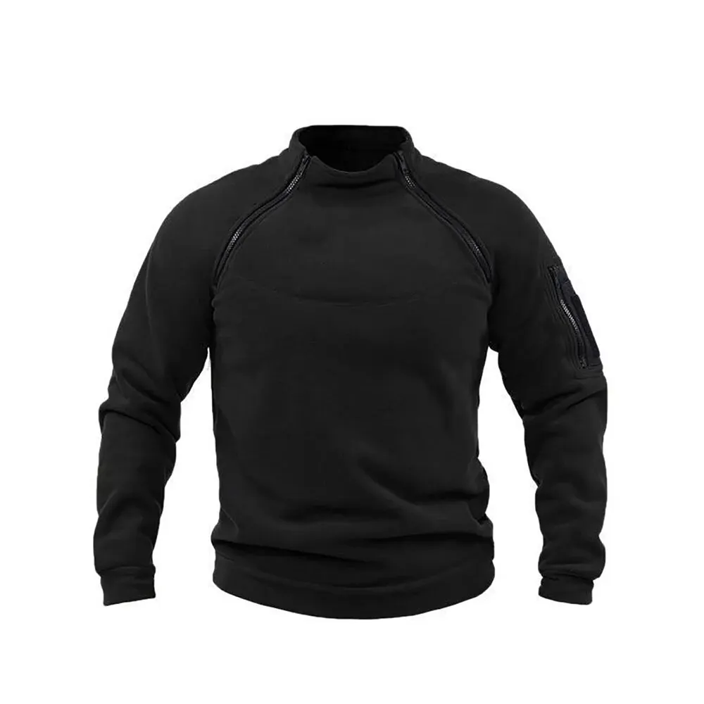 Mens Tactical Outdoor Polar Fleece Jacket Hunting Clothes Warm Zipper Pullover Man Windproof Coat Thermal Hiking Sweater