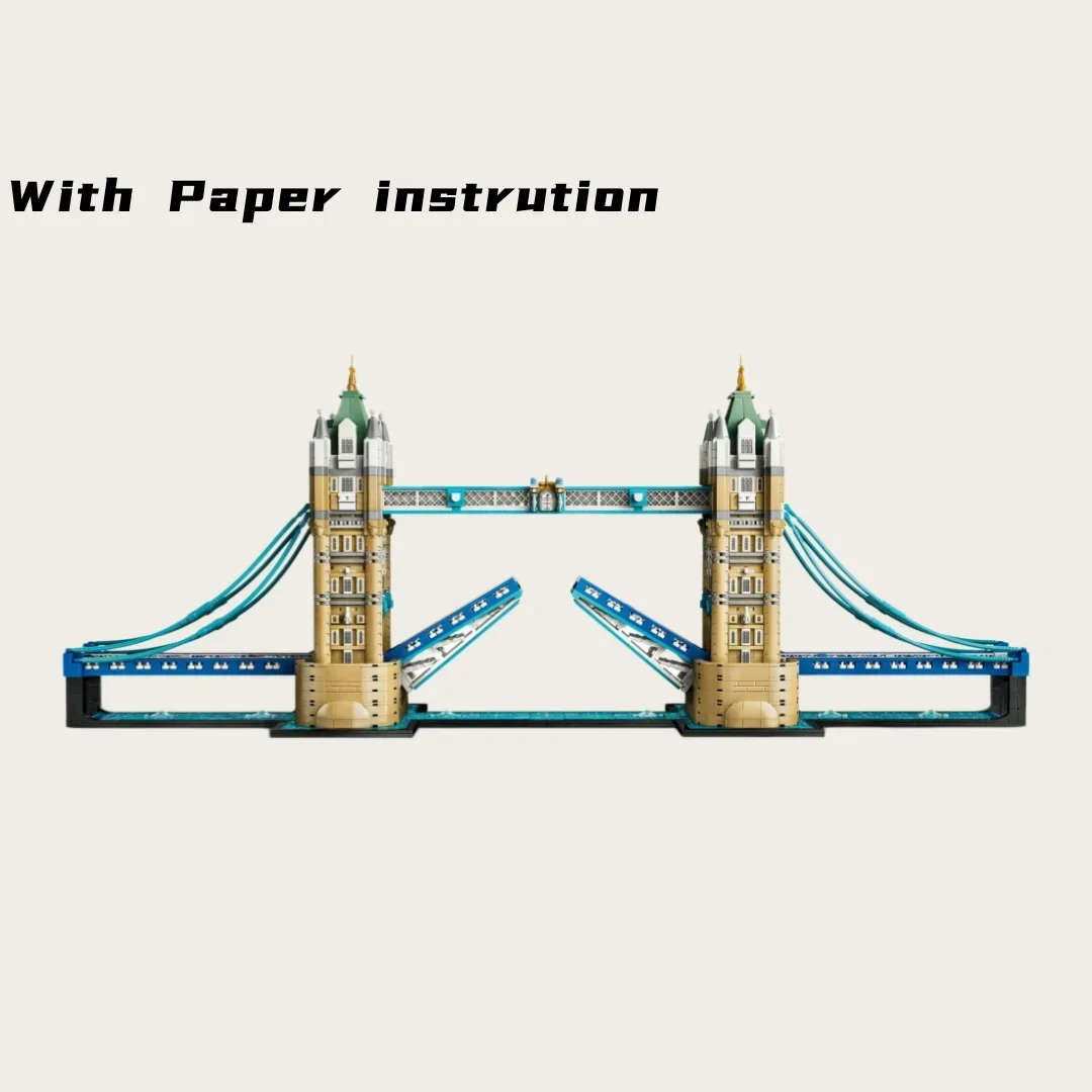 Building Blocks Bricks 3745pcs European Drawbridge Landmark Model Christmas Toy for Family Decor Gifts Gothic Twin Tower Bridge