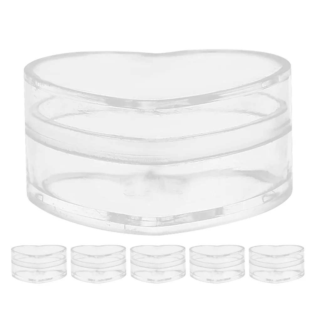 

6Pcs Heart Candy Boxes Clear Small Containers for Party Favors Wedding Decorations Chocolates Jewelry Transparent Heart Box