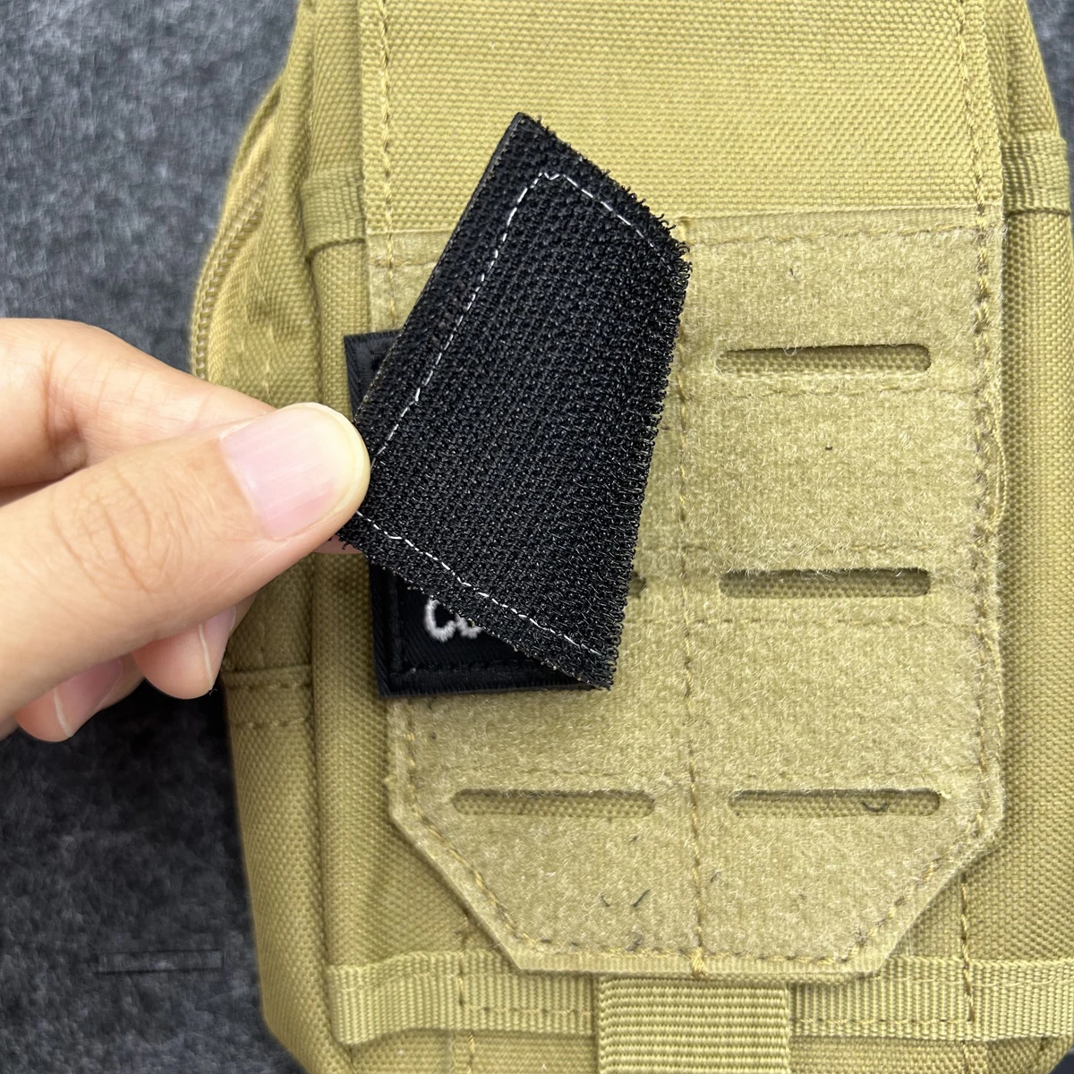 Custom One Line/ Two Lines Text Embroidered Hook and Loop Patch, Personalized Name Tag Morale Badge for Backpack Vest Cap