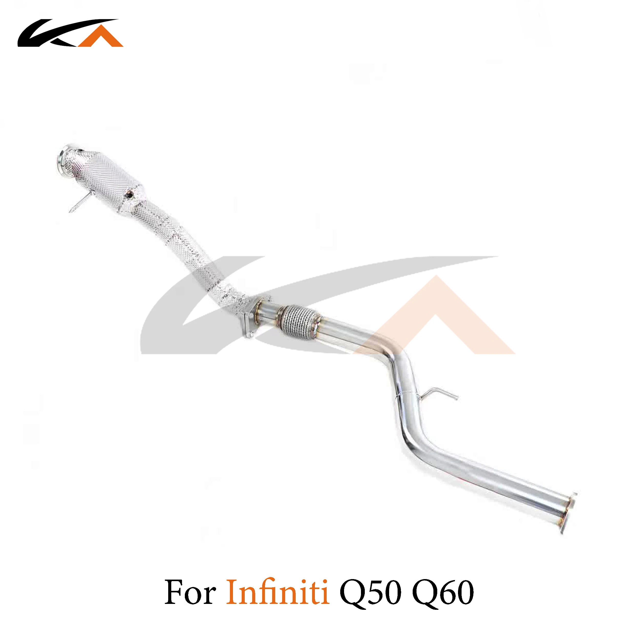 KA Tuning exhaust system header stainless downpipe for Infiniti Q50 Q60 2.0T axle pipe catalysis heat shield